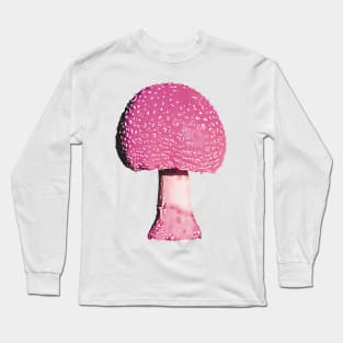 Pink Mushroom Amanita Long Sleeve T-Shirt